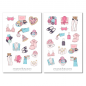 Preview: Mädchen Wochenende Sticker Set