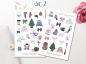 Preview: Mädchen Winter Sticker Set