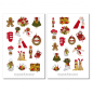 Preview: Mädchen Weihnachten Sticker Set
