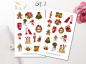 Preview: Girls Christmas Sticker Set