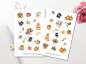 Preview: Herbst Kürbis Sticker Set