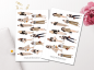 Preview: Mädchen Mode Sticker Set