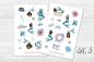 Preview: Girls Mermaid Sticker Set