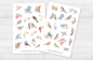 Preview: Vögel Frühling Sticker Set