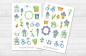 Preview: Blumen Sticker Set