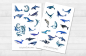 Preview: Whales Sticker Set