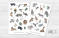 Preview: Dschungeltiere Sticker Set