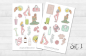 Preview: Mädchen Fitness Sticker Set