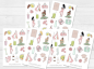 Preview: Mädchen Fitness Sticker Set