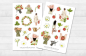 Preview: Erdbeeren Sticker Set