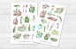 Preview: Green Kitchen Sticker Set