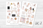 Preview: Pink Planner Girl Sticker Set