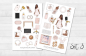 Preview: Pink Planner Girl Sticker Set