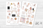 Preview: Pink Planner Girl Sticker Set