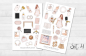 Preview: Rosa Planner Girl Mädchen Sticker Set