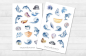 Preview: Dolphins Sticker Set