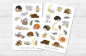 Preview: Schlafende Tiere Sticker Set