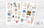 Preview: Mädchen Schule Sticker Set
