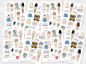 Preview: Mädchen Schule Sticker Set