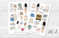Preview: Mädchen Schule Sticker Set