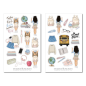 Preview: Mädchen Schule Sticker Set