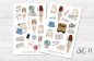 Preview: Mädchen Schule Sticker Set