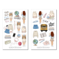 Preview: Mädchen Schule Sticker Set