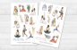 Preview: Girls Yoga Sticker Set