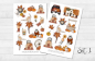 Preview: Mädchen Herbst Sticker Set