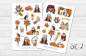 Preview: Mädchen Herbst Sticker Set