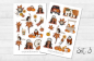 Preview: Mädchen Herbst Sticker Set