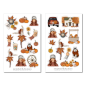 Preview: Mädchen Herbst Sticker Set