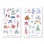 Preview: Winterurlaub Skifahren Sticker Set