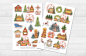 Preview: Weihnachtsmarkt Sticker Set