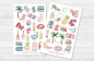 Preview: Sommer Urlaub Sticker Set