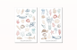 Preview: Sea Animals Pastel Sticker Set