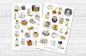 Preview: Kaffee und Tee Sticker Set