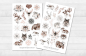 Preview: Mystische Waldtiere Sticker Set