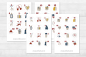 Preview: Adventskalender Zahlen Sticker Set