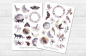 Preview: Moon and Flowers Sticker Set