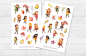 Preview: Mädchen Herbst Sticker Set