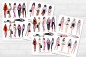 Preview: Girls Fashion Sticker Set