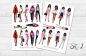 Preview: Girls Fashion Sticker Set