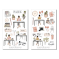 Mobile Preview: Girl Home Office Sticker Set