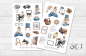 Mobile Preview: Girl Coffee Sticker Set