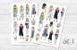 Preview: Mädchen Mode Sticker Set