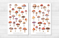 Preview: Mushrooms Sticker Set