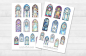 Preview: Kirchenfenster Sticker Set