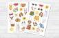 Preview: Sommer Kleidung Sticker Set