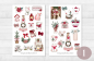 Preview: Mädchen Weihnachten Sticker Set